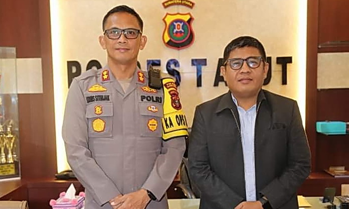 Pj Bupati Tapanuli Utara Dr Dimposma Sihombing SSos MAP yang baru-baru ini menerima mandat Mendagri sebagai pemimpin daerah, telah mengunjungi Polres Taput.