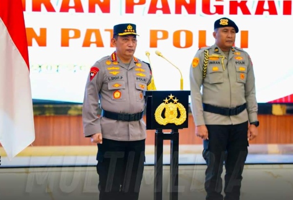 Kapolri Jenderal Listyo Sigit Prabowo memimpin upacara kenaikan pangkat 38 Pati Polri.